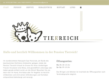 Tablet Screenshot of pension-tierreich.de